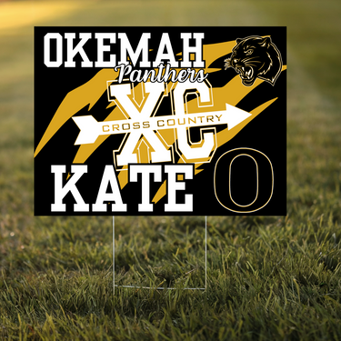 Okemah Panthers Cross Country Yard Sign
